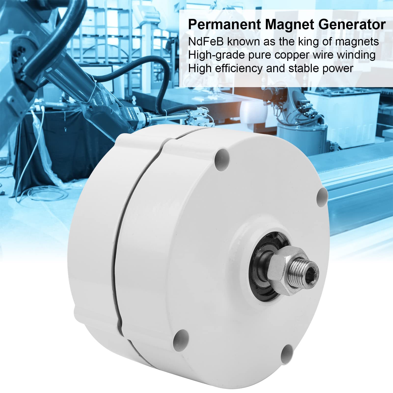 400W Permanentmagnet-Generator Windrad 550r/min 3phasig Wechselstrom Aluminiumlegierung Elektromotor für Industriebedarf (Mit Gleichrichter 12V)