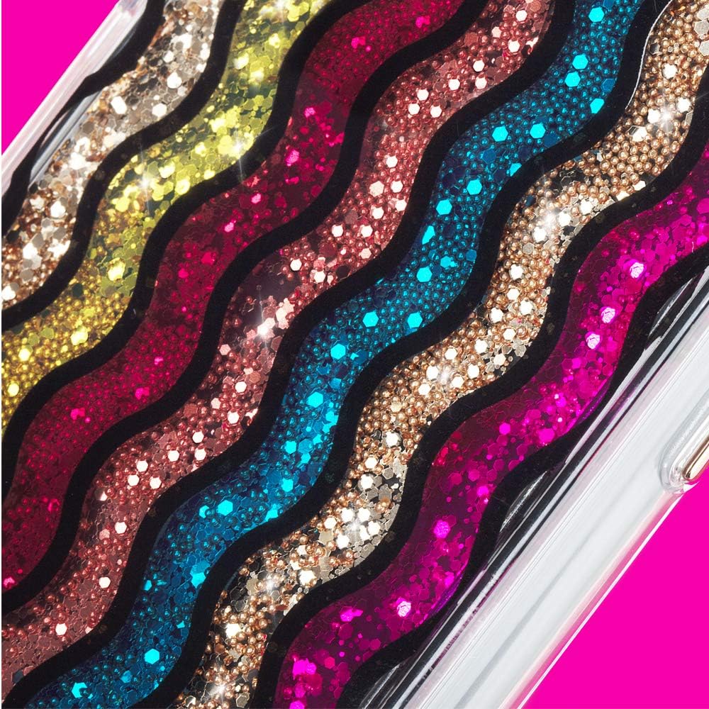 Flash Deals - 70% OFF Case-Mate - PRABAL GURUNG - Case for iPhone 11 Pro Max - Waterfall - Rainbow - 6.5 inch - Gold