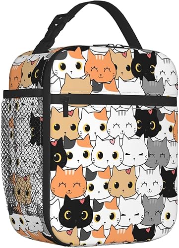 Miniatura 2 de Bolsa de almuerzo para gatos, bolsa de almuerzo aislada, contenedor reutilizable, hielera, bolsa de almuerzo para niñas y niños, picnic viajes al
