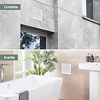 Vista 5 de Vent Systems 8 x 8 pulgadas (dimensiones de apertura) Paquete de 10 Cubierta de ventilación de plástico blanco Soffit Rejilla de ventilación