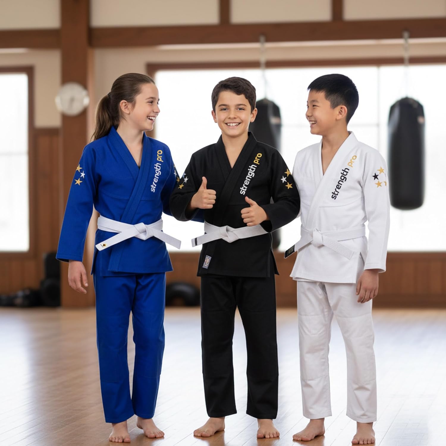Bjj Gi Kids Brazilian Jiu Jitsu Gi with IBJJF Lightweight Preshrunk Fabric Jiu Jitsu Karate Gi Kids - Image 6