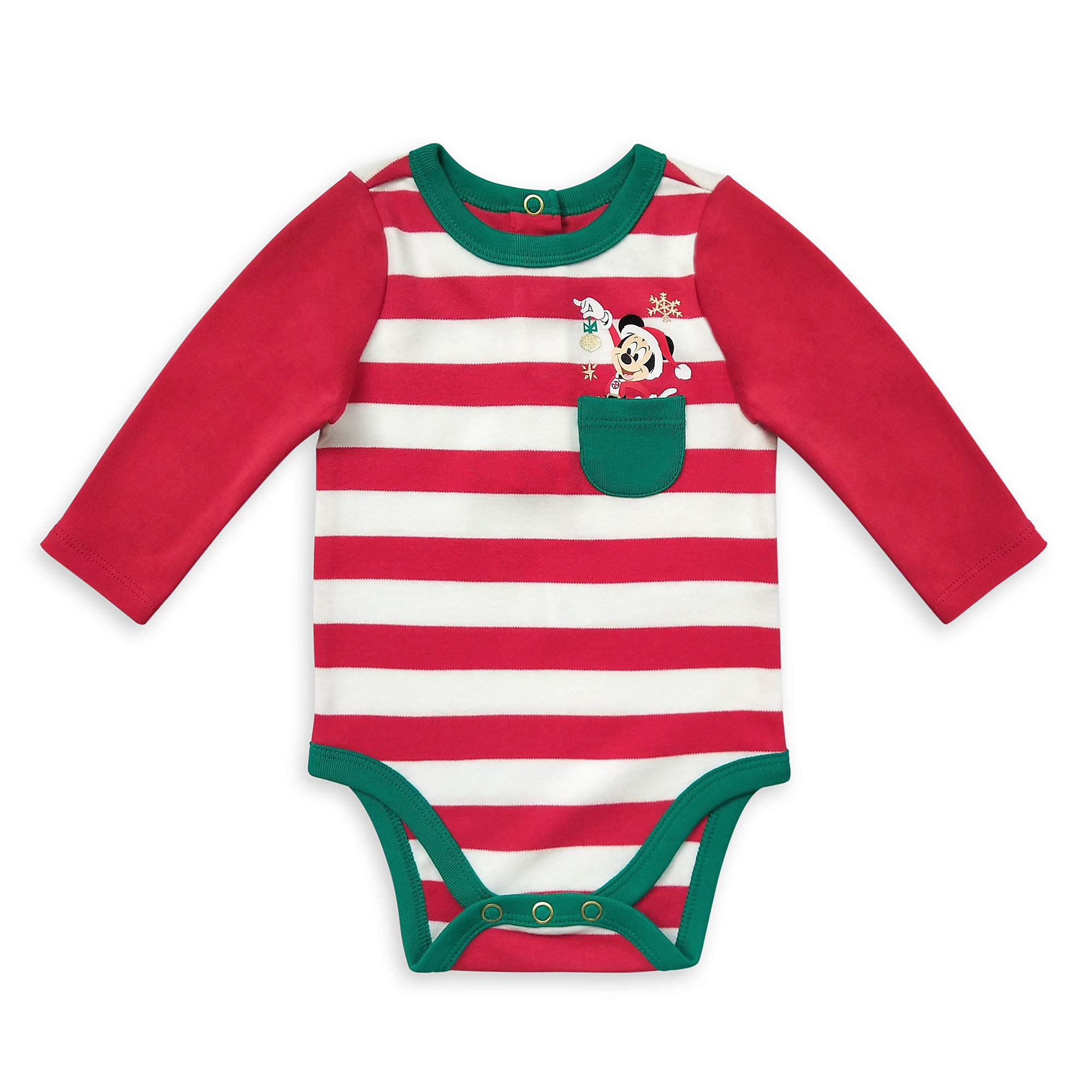 Disney Mickey Mouse and Friends Holiday Bodysuit Set, Size 3-6 Months