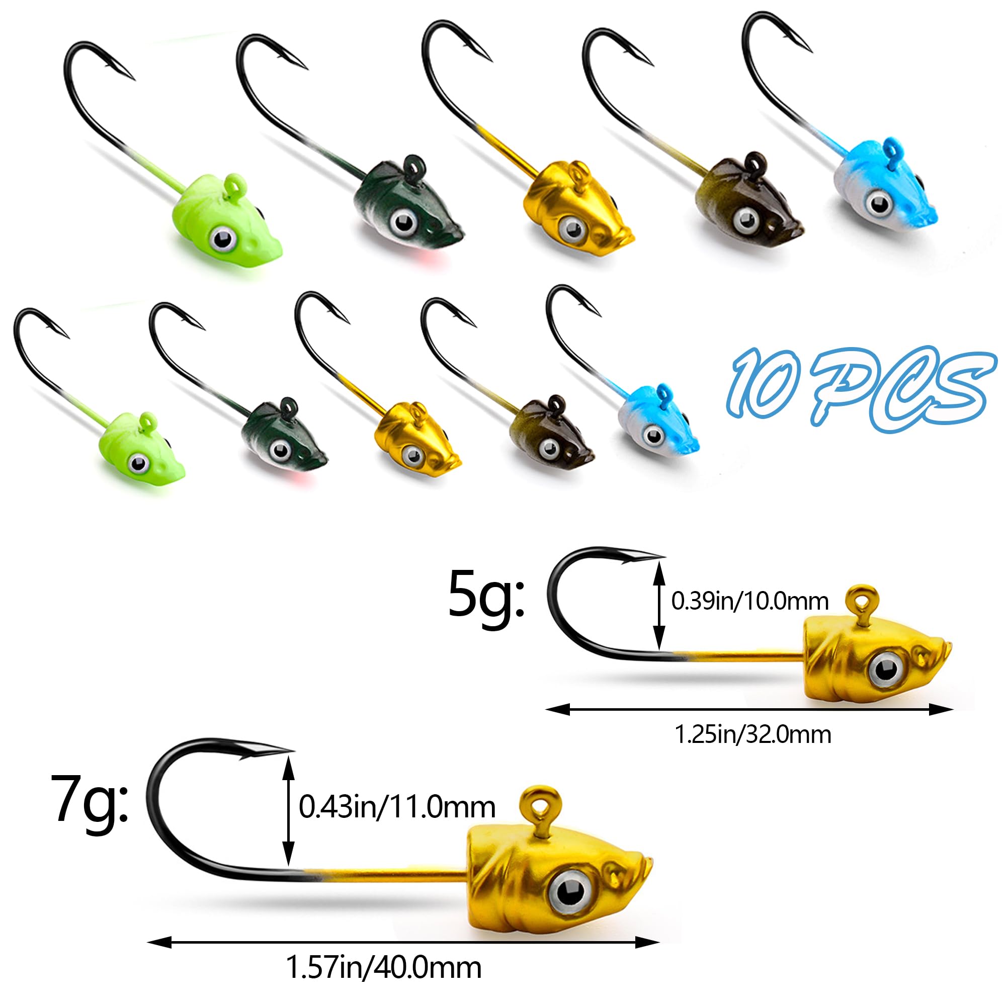 Illex Nitro Shad Head - Jighead 7g - 2Stück - Foto 4