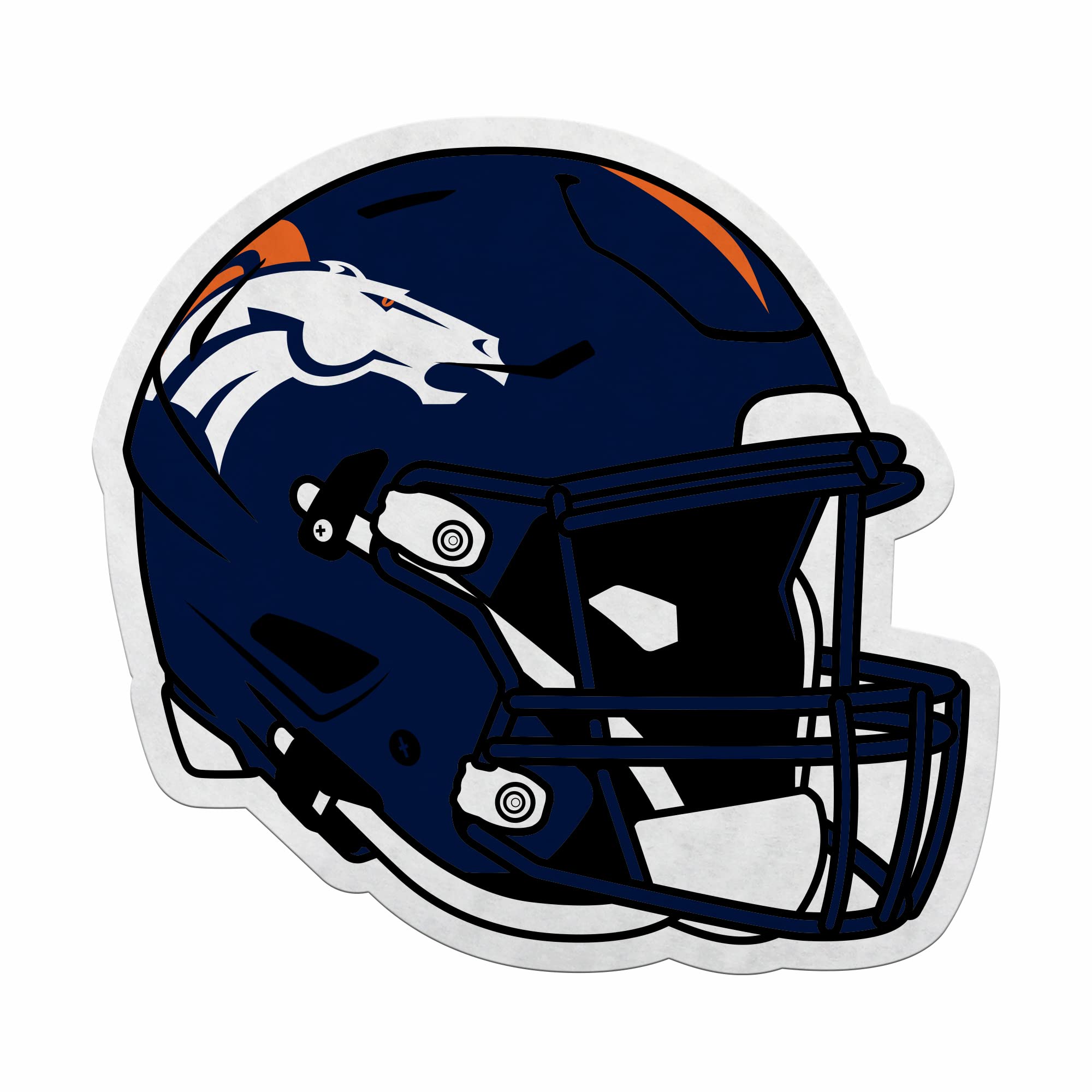 Fanion de football américain Denver Broncos en feutre pour mur de chambre et bureau