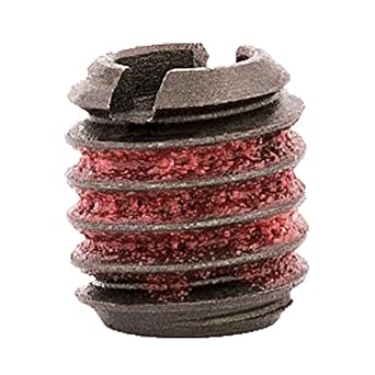 E-Z LOK Threaded Insert for Metal 12L14 Carbon Steel Thread Inserts 8-32 Internal Threads, 5/16-18 External Threads, 0.290" Length, Pack of 10
