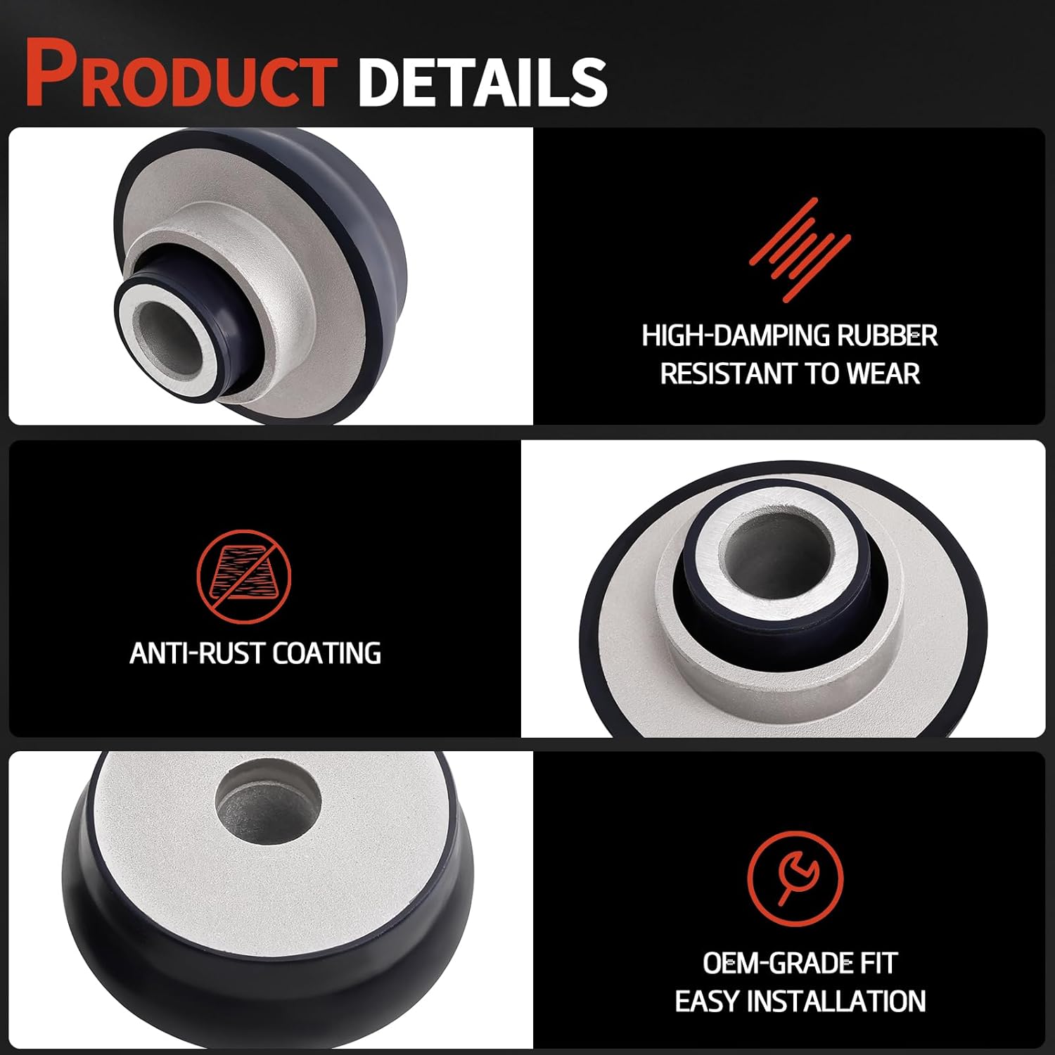 Engine Motor Mount kit Compatible with Kenworth T300 T600 T800 W900 & Peterbilt 340, Replaces K066423 K066406 K066385 K066405