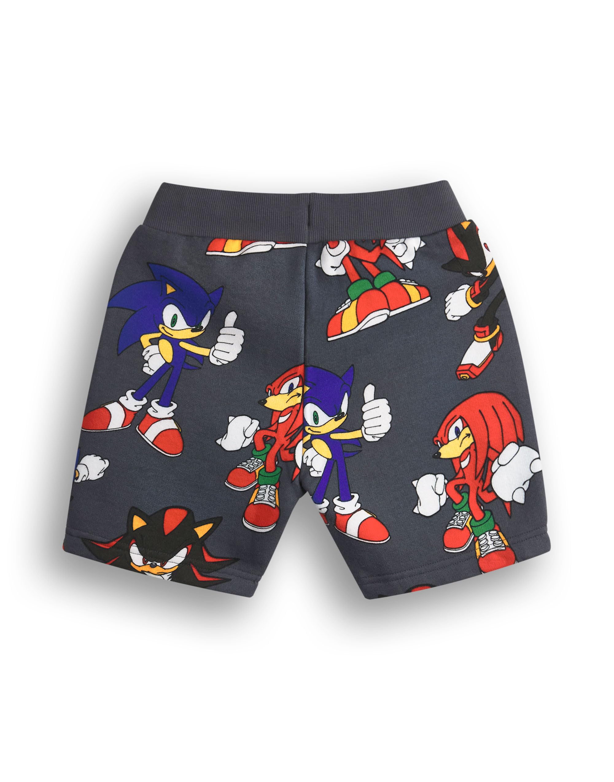 Sonic The Hedgehog Zestaw bluz i spodenek chłopięcych | Dziecięcy sweter z graficznym nadrukiem na całej powierzchni i dopasowanymi spodniami | Strój odzieżowy Shadow Knuckles dla graczy