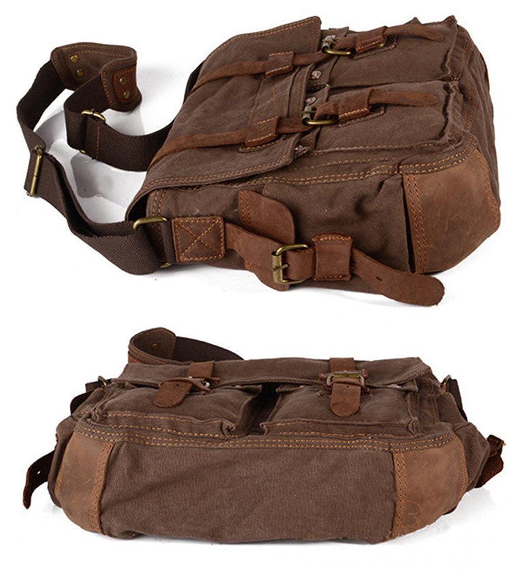 BW Vintage Military Men Canvas Messenger Bag Shoulder Bag