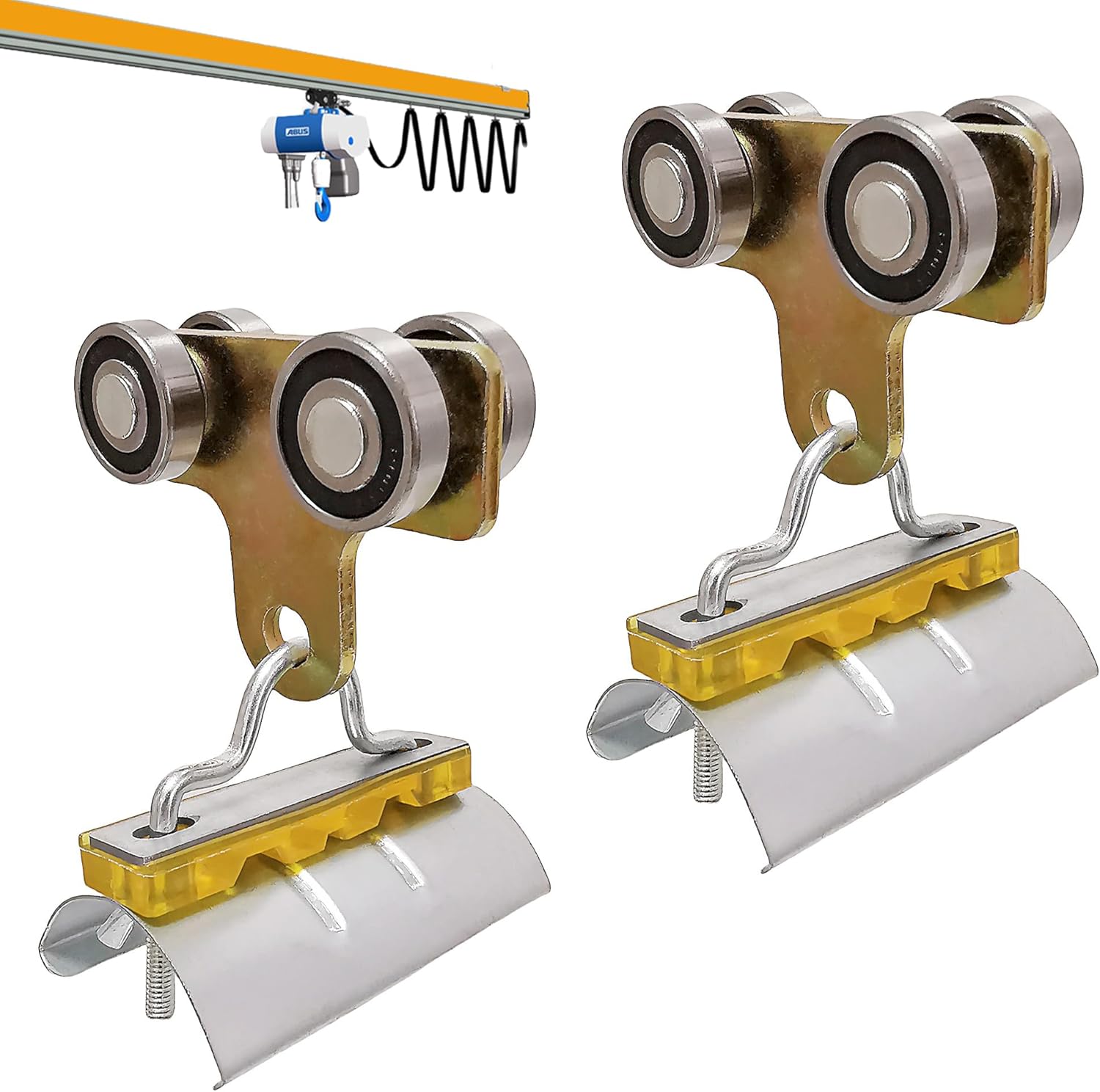 Amazon.com: BIAXJUNY 4 Wheel Cable Trolley System， Trolley Roller Four ...