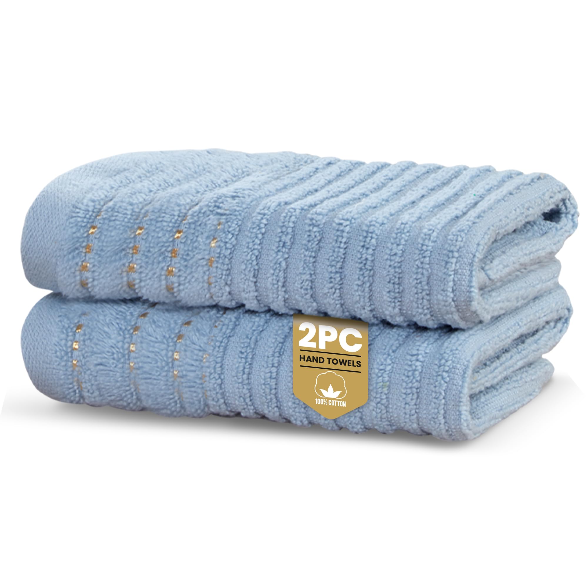 Rapport    Blue Linear 100% Cotton Towel Bundle Sky in Size  Hand Towels, BrandAlley