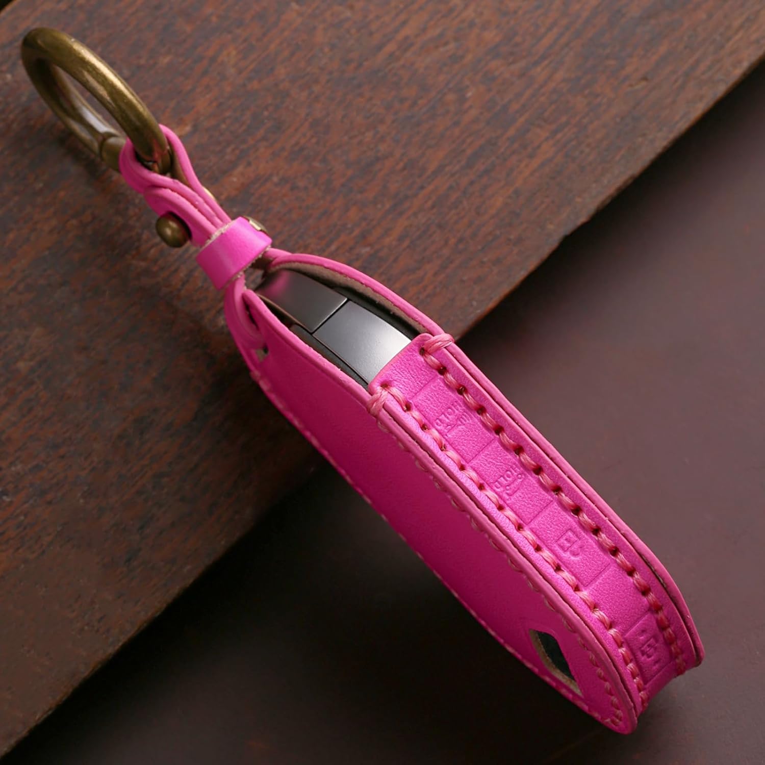 Rose Key Fob Cover Fit for Kia Telluride Accessories 2023 2024, 5 Buttons Leather Key Fob Shell Case for KIA EV9 2024 with Keychain, Keyless Entry Remote Smart Key Protector