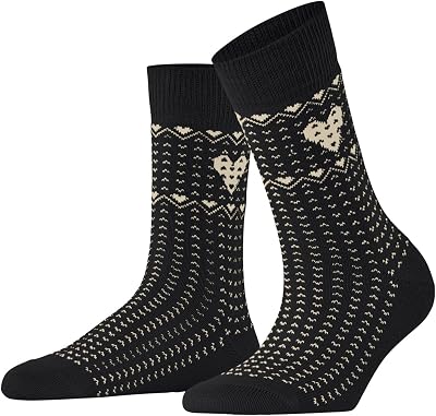 ESPRIT Damen Norwegian Heart Socken Baumwolle atmungsaktiv