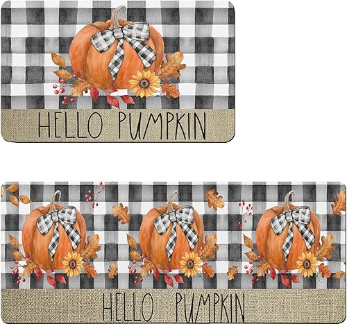 Miniatura 7 de Tapete de baño con acuarela de calabaza, antideslizante, de secado rápido y absorbente, tierra de diatomeas, fregadero, dormitorio, cocina, lavable,