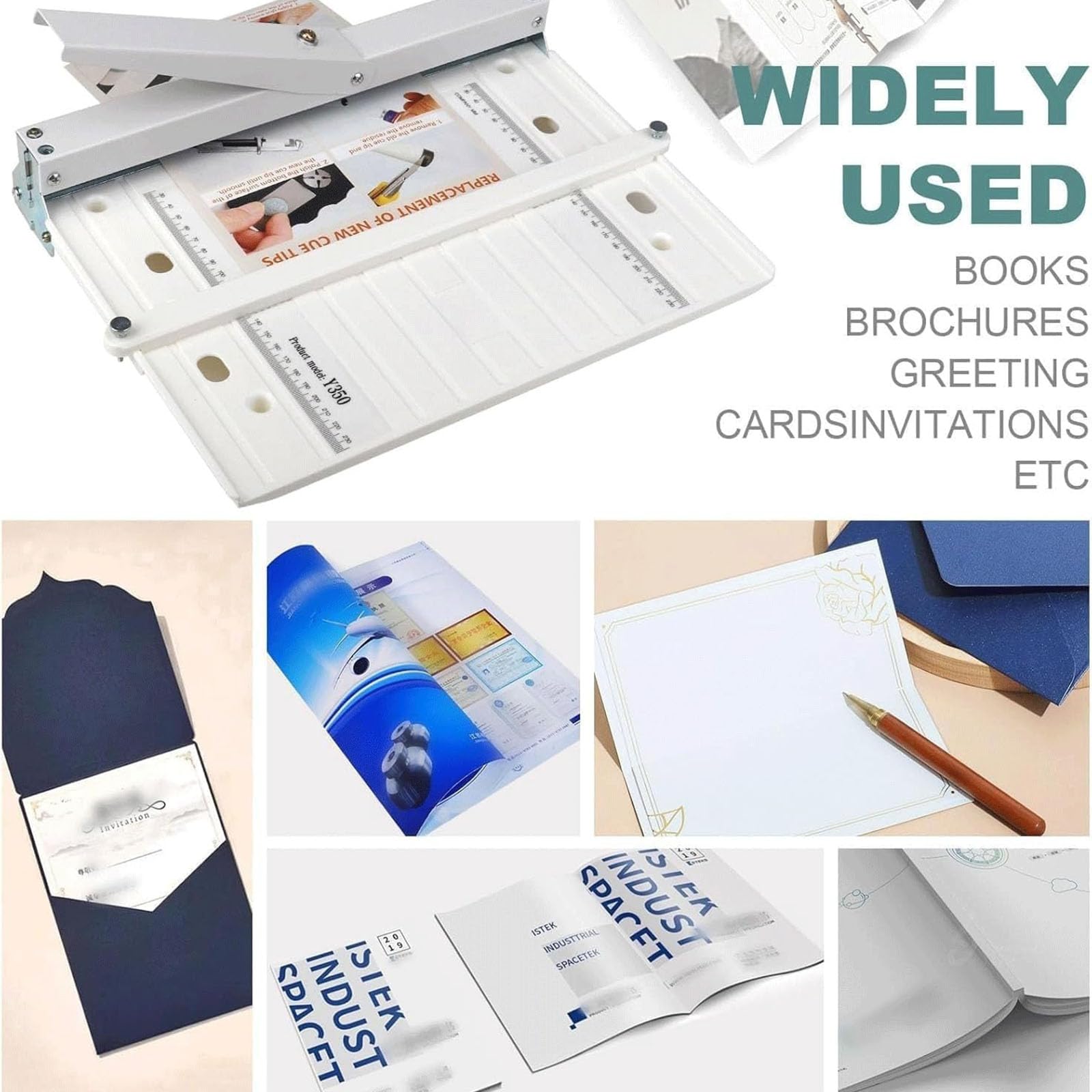 Ręczna Bigówka do Papieru, A3/A4 z Dokładną Skalą | Wydłużony Ogranicznik, Obsługa 300gsm, Długość Bigowania 350mm, Solidne Narzędzie do Kart i Broszur
