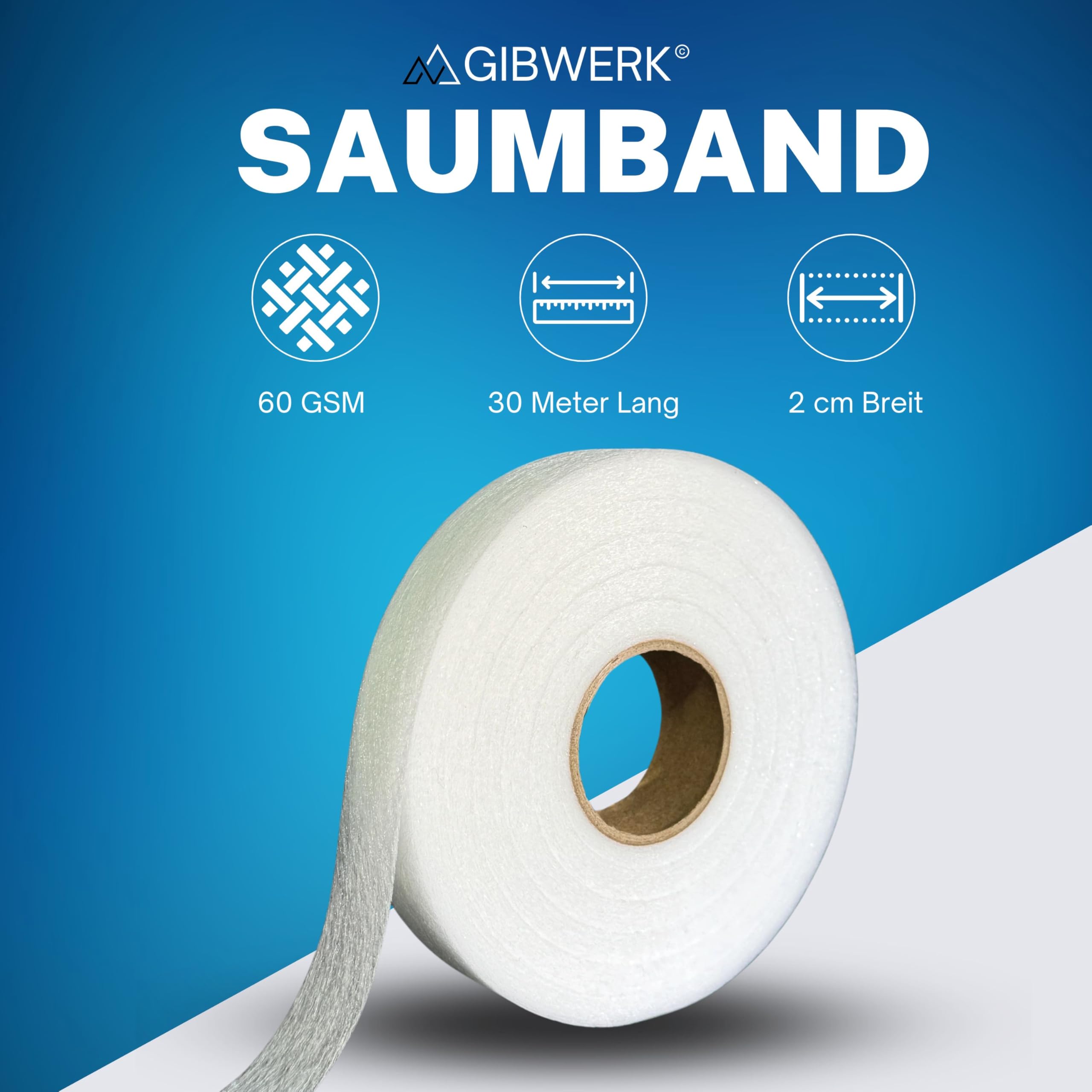 Nastro Termoadesivo 50 M X 2 Cm – Extra Forte E Lavabile Per Orli Senza Cuciture Su Tessuti E Tende