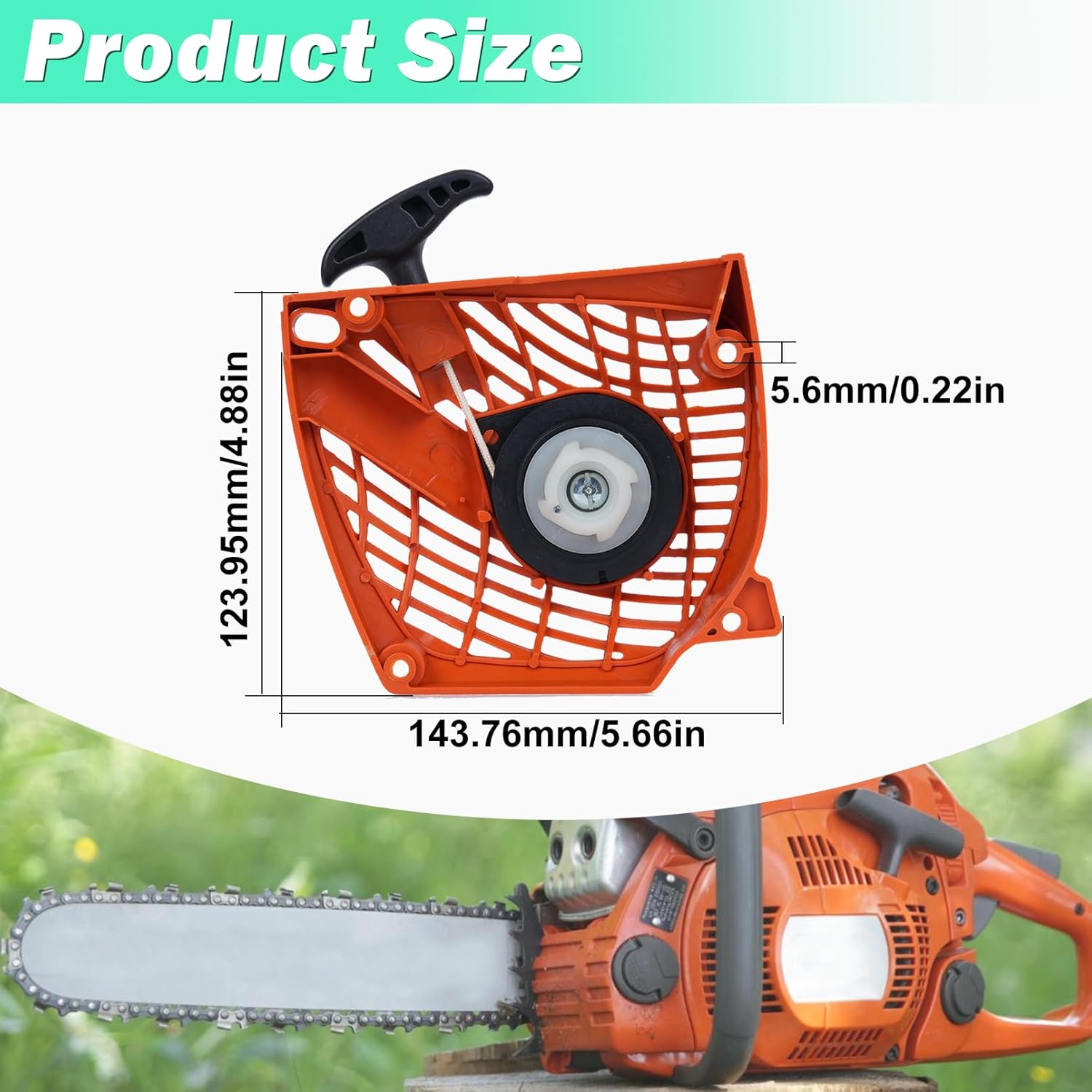 A051000982 Starter Assembly, CS-400 Recoil Starter Assembly for Echo CS-370 CS-370F CS-400 CS-400F CS-420ES Chainsaws, CS-370 CS-420 Recoil Assy Replace # A051000981, A051000980