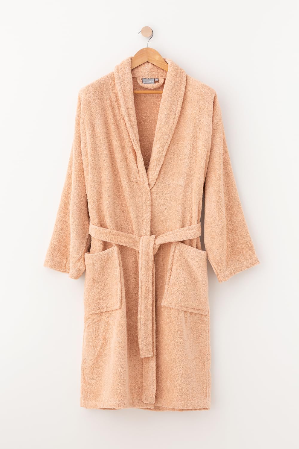 Peignoir 100% coton camel taille M, le luxe du confort absolu au quotidien