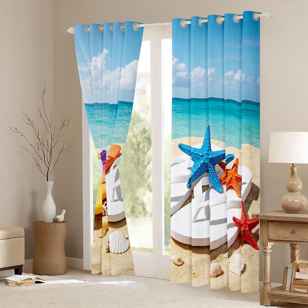 Homewish Tende oscuranti a forma di stella marina, 52 x 90 cm, per