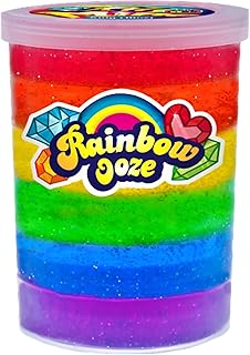 JA-RU Mega 1Lb Rainbow Putty Slime Kit Neon Glitter Colors (1 Unit) Unicorn Colors Glitter Putty Crystal Clear Slime Fidget Toy Squishy & Stretchy. Arts & Crafts Girls Party Favor Toy Supplies 4636-1