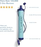 LifeStraw Personal Water Filter for Hiking, Camping, Travel, and Emergency Preparedness, 2 Pack, Blue