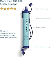 Vista 2 de LifeStraw Personal Water Filter for Hiking, Camping, Travel, and Emergency Preparedness