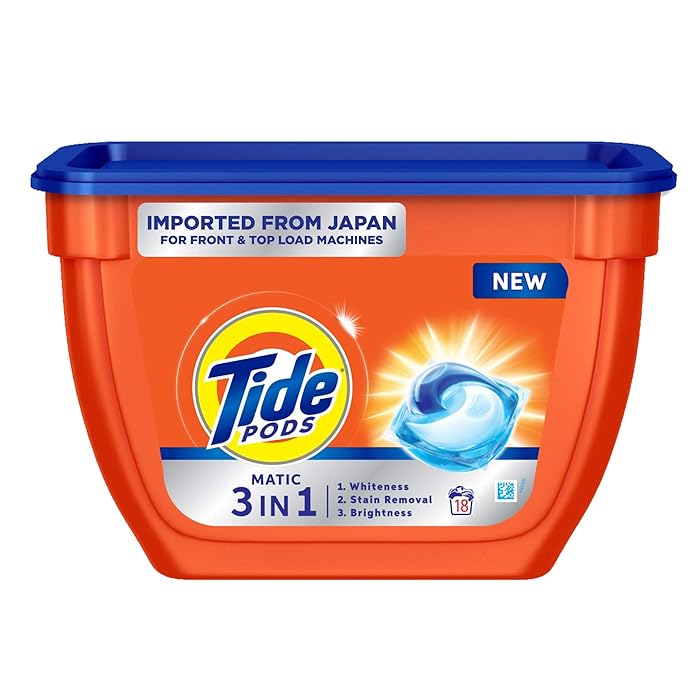 Buy Tide Matic 3in1 PODs Liquid Detergent Pack 18 Count for Both Front