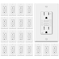 Vista 8 de ELECTECK Paquete de 5 tomas GFCI de 15 amperios, resistentes a la intemperie para exteriores (WR), receptáculos GFI ultra delgados con indicador