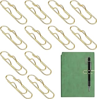 12Pcs Metal Pen Clip for Notebook, Portable Pen Holder Clip Pencil Clip, Multi Function