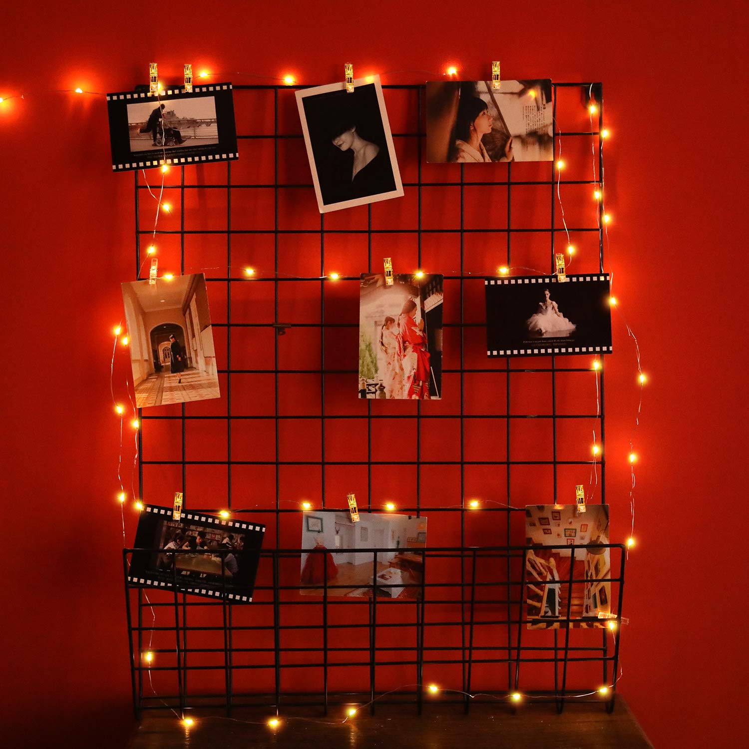 Luci LED Per Foto Con Mollette - 5 Metri, 50 LED, Telecomando, Perfette Per Decorazioni - Foto 5