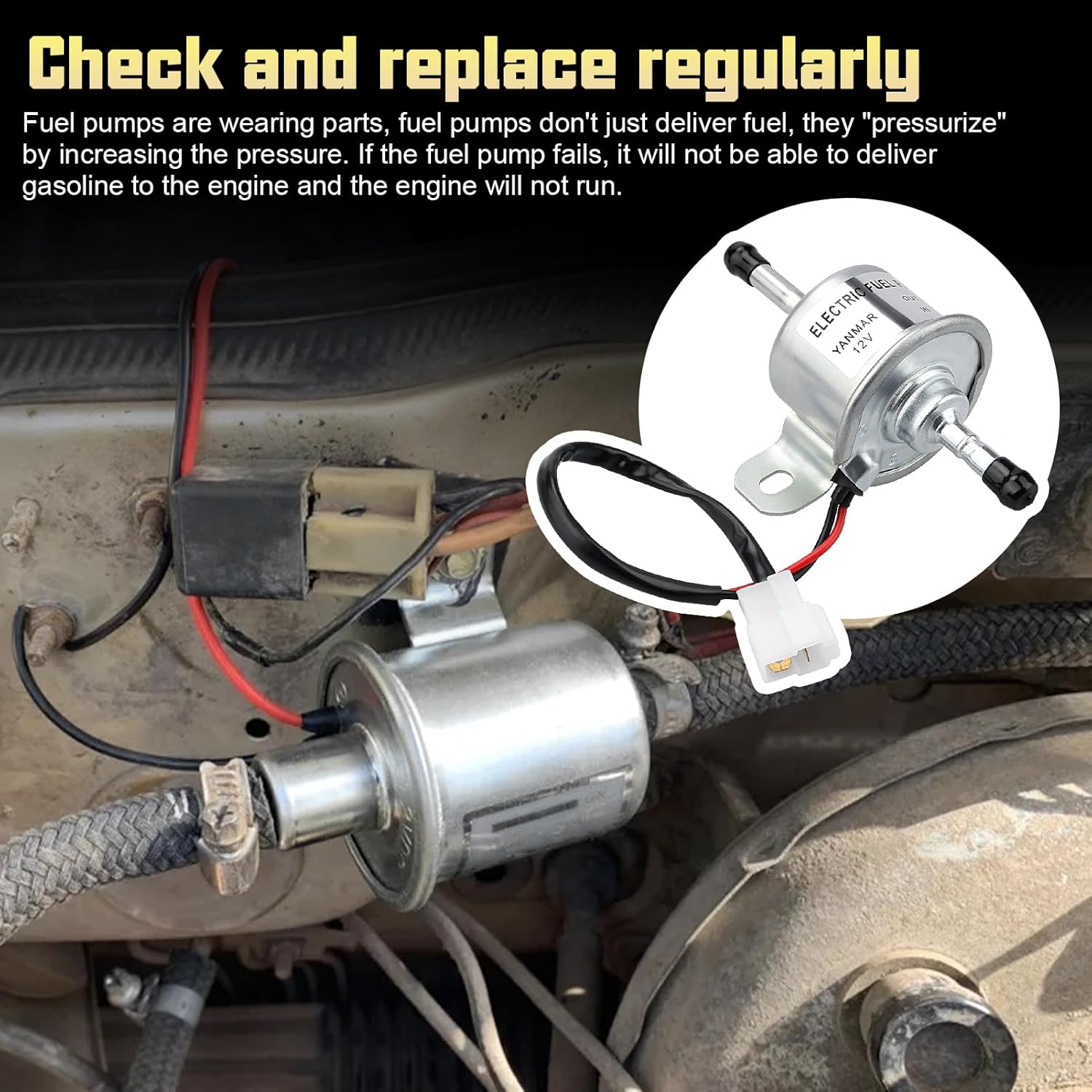 12V 電気燃料フィードポンプ 129612-52100 Yanmar 4TNV88 3TNV88 4TNV84 竹内TB230 日