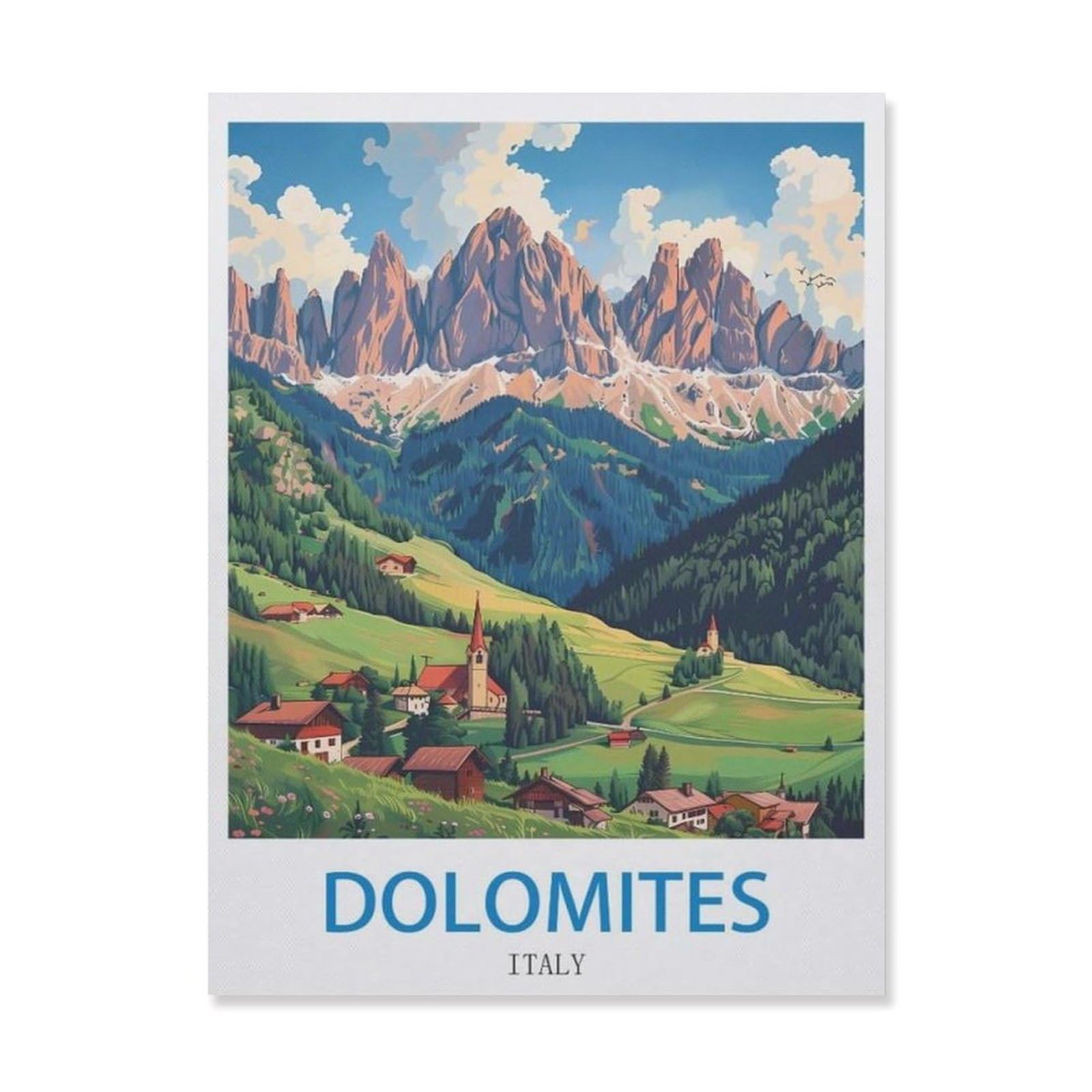 Beayodkp A20 Adult Paint By Numbers，Dolomites Italy，Diy Paint By Numbers For Adults And Kids Painting By Numbers On Canvas Art Crafts Gift For Home Wall Decorations(40X50cm) 15.7X19.6 Inches-Do98
