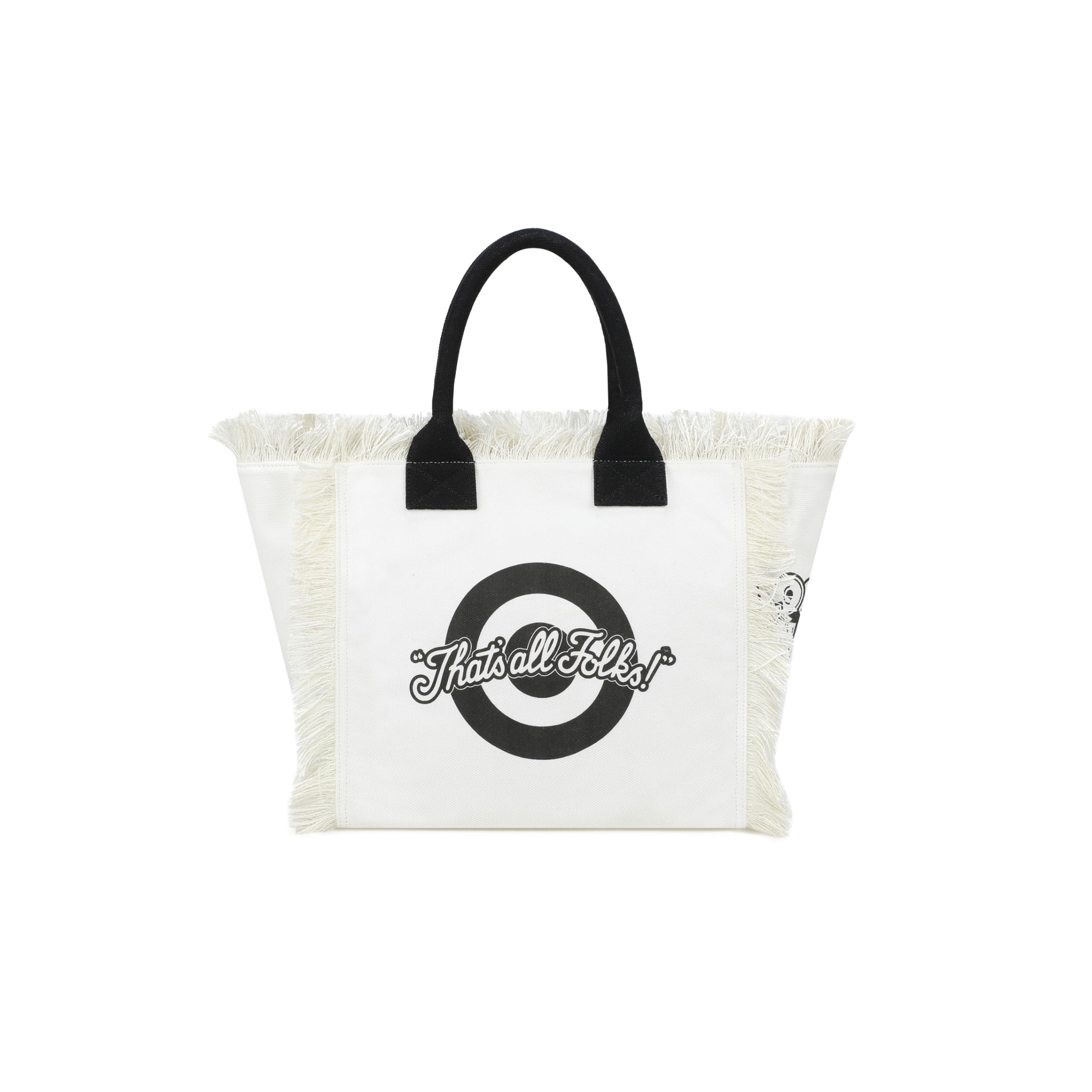 Braccialini Summer Special Lt Realizzata in resistente tessuto canvas, questa borsa mare è caratterizzata da un look ironico e deciso grazie alla maxi-applicazione in tessuto e ricamo di Daffy Duck. I