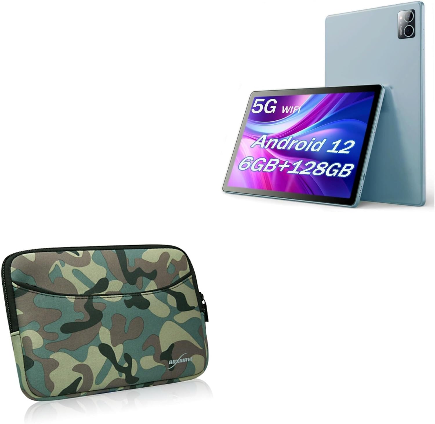 BoxWave Case Compatible with KBJPADS GP401 (10.36 in) - Camouflage Suit with Pocket, Neoprene Camo Suit Zipper Pocket for Storage