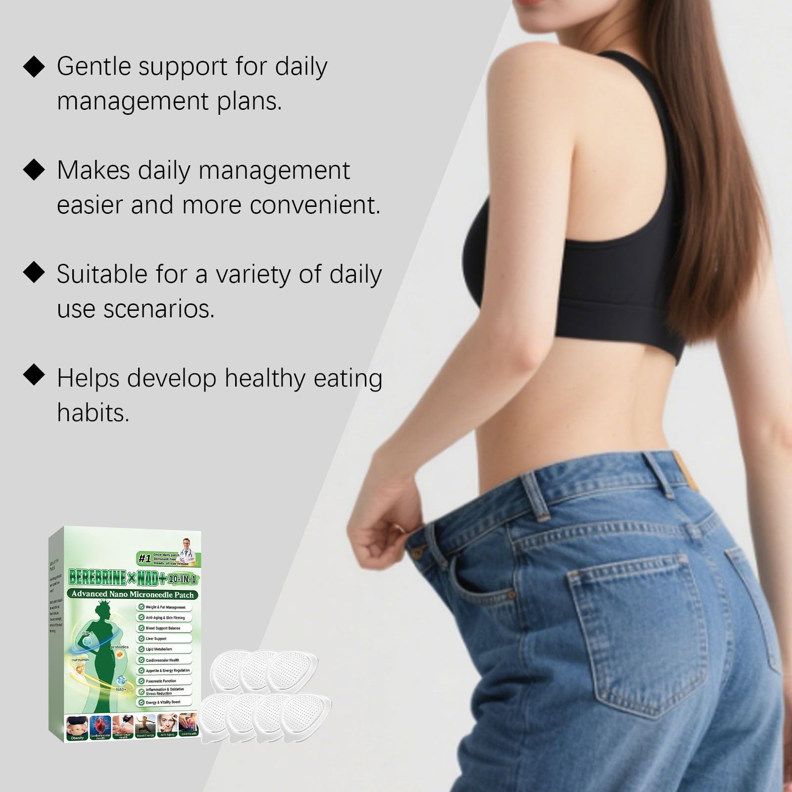 Patchs 10-en-1 Ingrédients Naturels Patchs pour Hommes et Femmes (6boîtes)