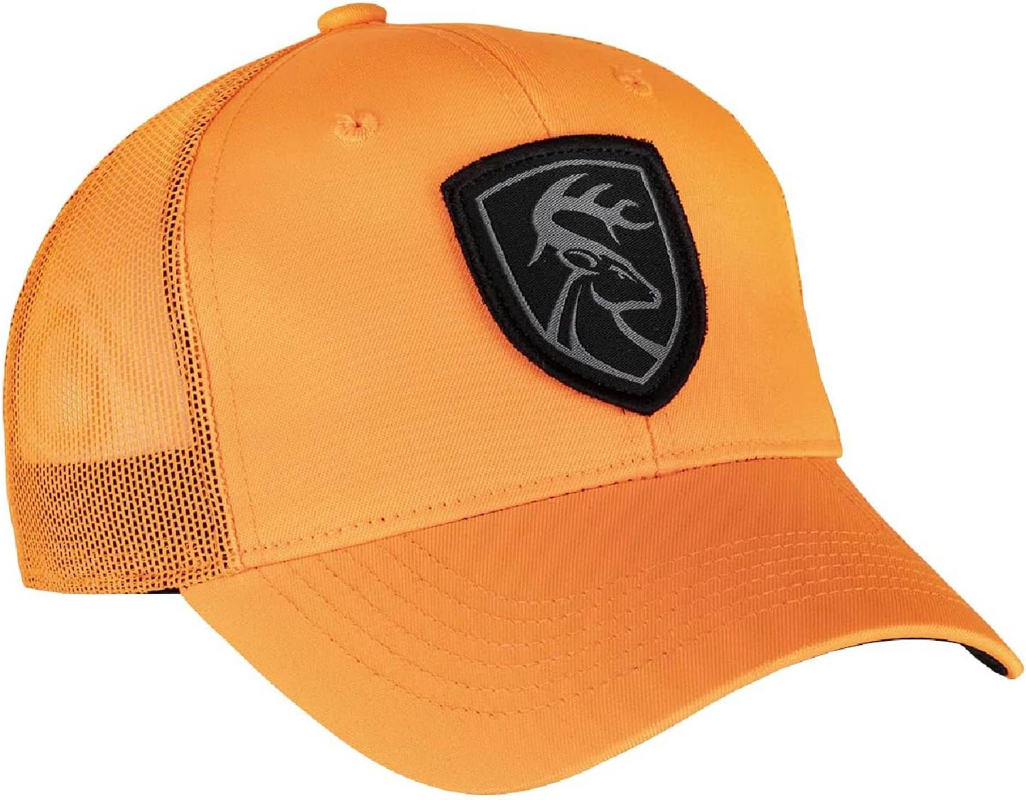 Drake Waterfowl Non-Typical Logo Mesh-Back Patch Logo Cap - Hunting Cotton Twill Cap w/Rear Snap Closure, One Size Fits Most