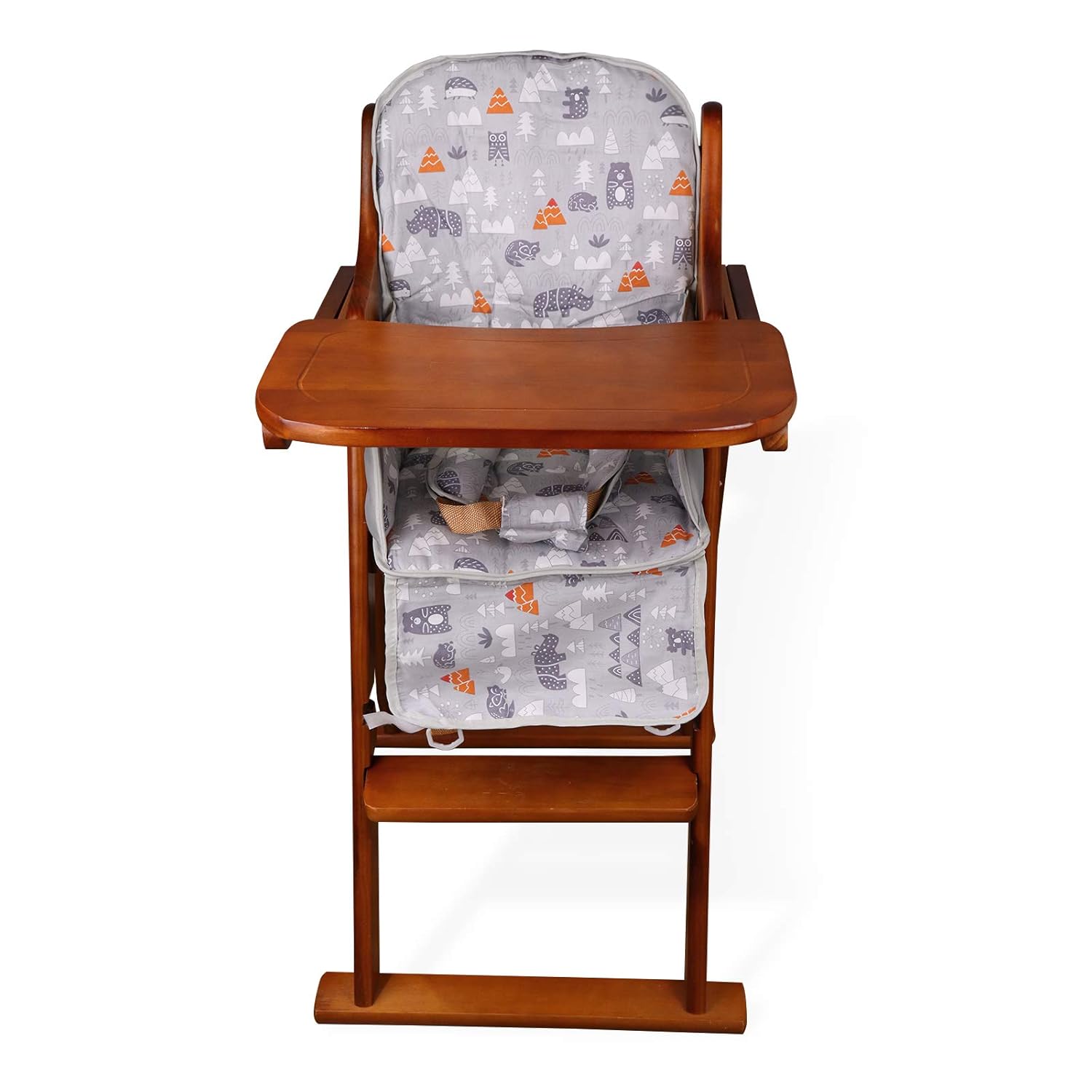 High Chair Pad, High Chair Cushion, Cute Pattern, Comfortable Seat Belt Design, Soft and Comfortable Seat Cushion Breathable Pad, Baby Sits More Safe and Comfort(Gray Animal Pattern) image 5 of 7 B08H1T1FBB