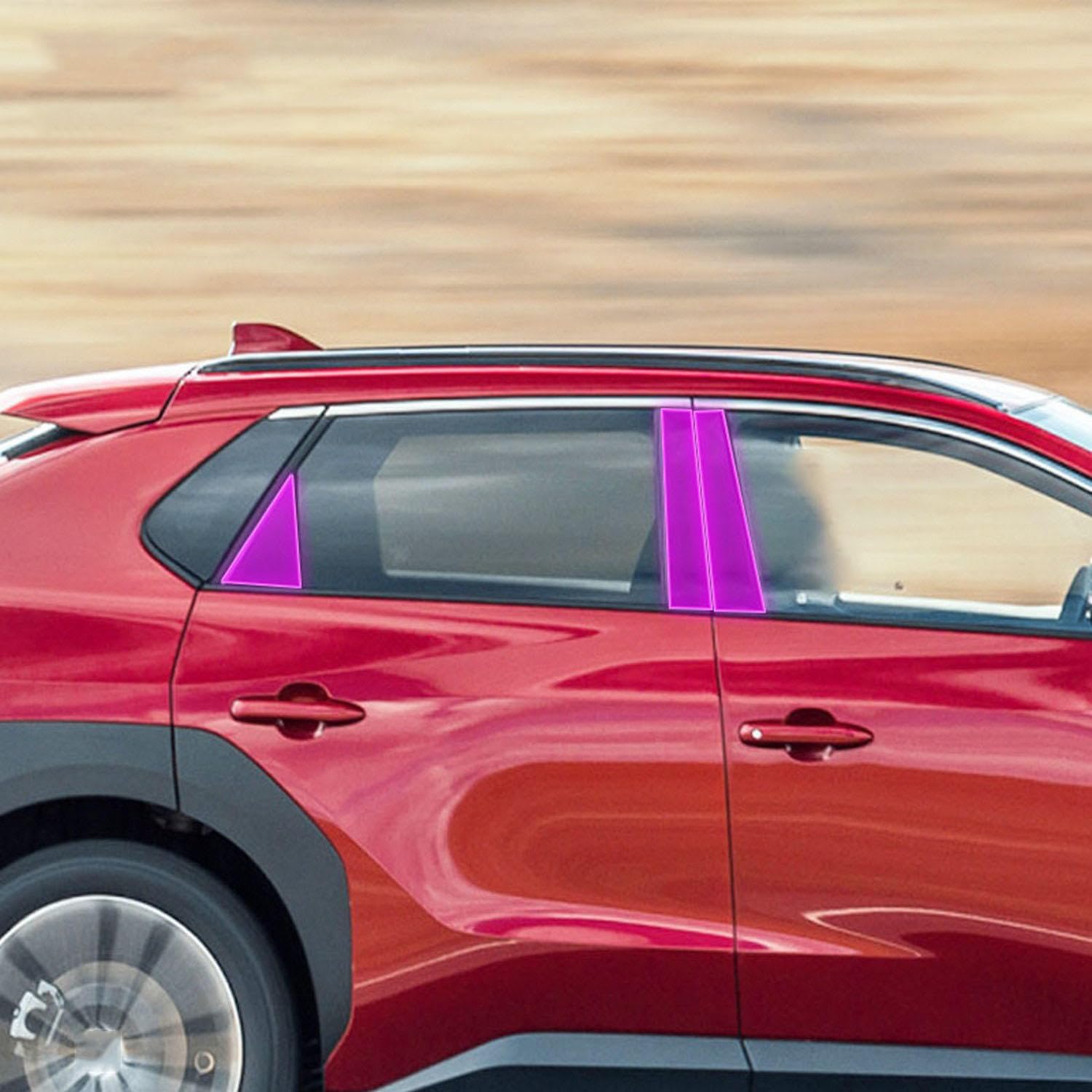 JCAKES Car Exterior PPF Paint Protective Film Anti-Scratch of Window Pillar Strip TPU Transparent Film Repair，for Toyota BZ4X 2022-2023