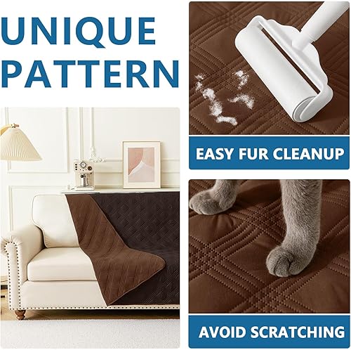 Miniatura 3 de hyha Manta impermeable para perro, manta reversible para mascotas, funda de sofá suave lavable para perros, funda impermeable para sofá para