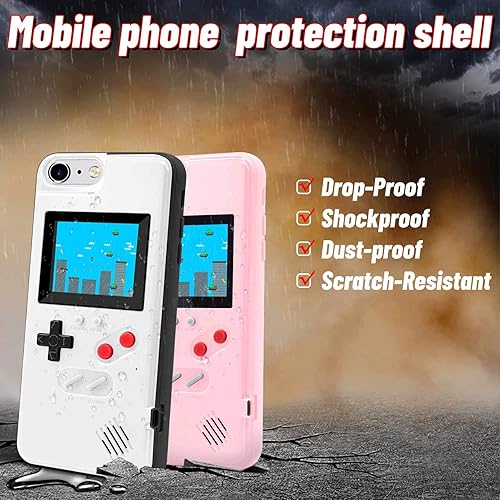 Miniatura 2 de LucBuy Funda de consola de juegos compatible con iPhone 6Plus/6s Plus/7Plus/8Plus, funda protectora retro autoalimentada con 36 juegos pequeños,