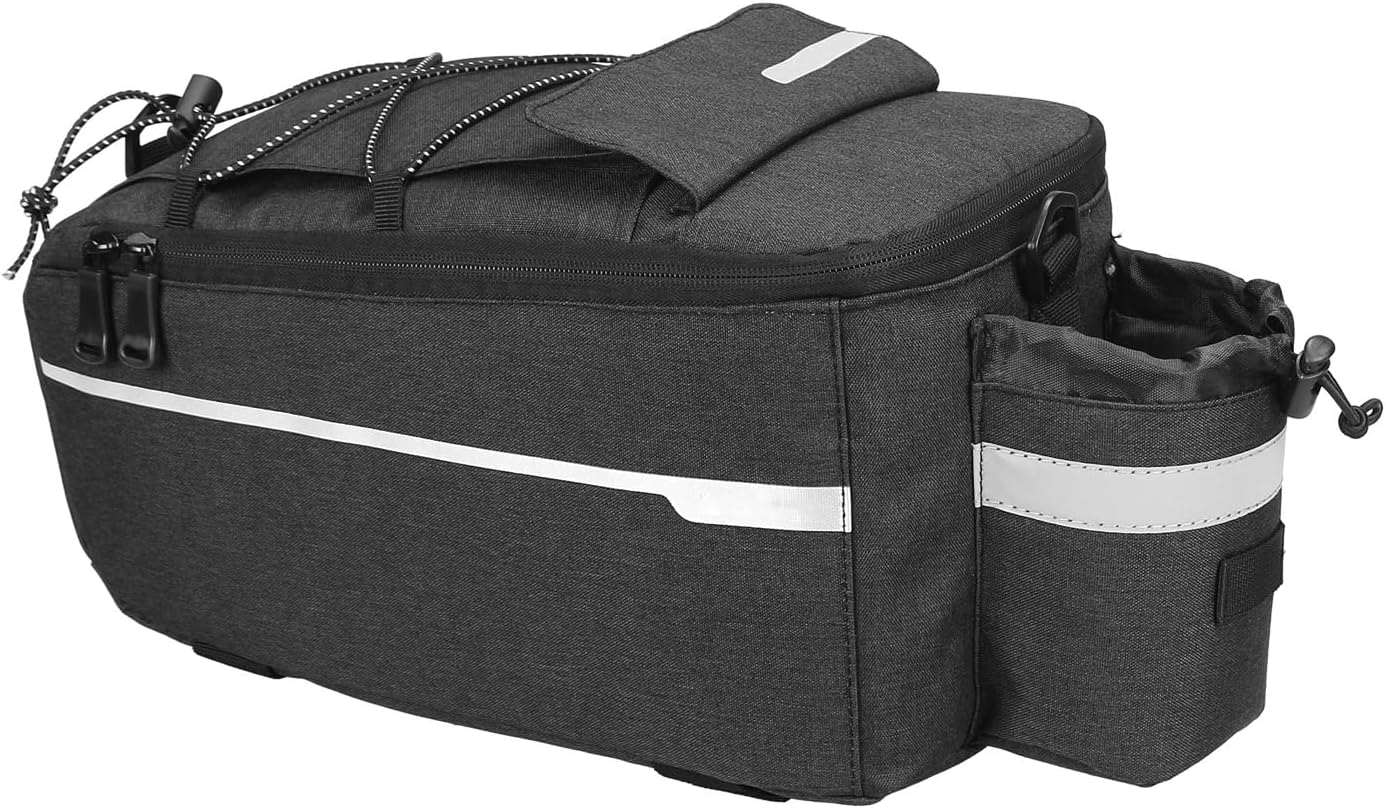 Bike Rack Bag - Bicycle Rear Seat Waterproof Insulated Cooler Storage Pack, 10L Large Capacity Cycling Pannier Trunk for Road Mountain Bike Riding