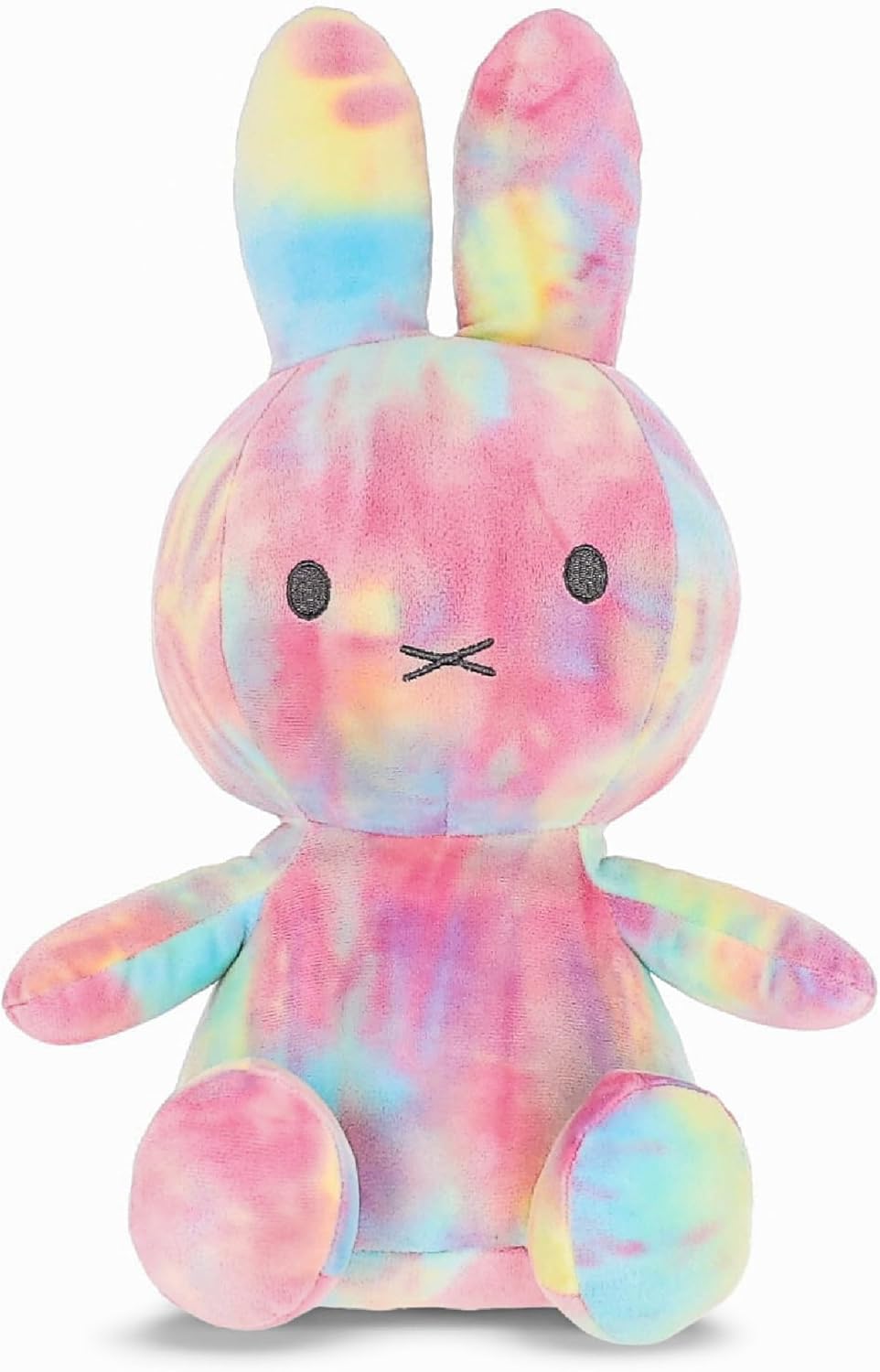 Kids Preferred Miffy Plush 14" Tie Dye Bunny - Sitting Dutch Bunny Plush, Embroidered Details, Ultra Soft Stuffed Animal Plushie for Girls and Boys