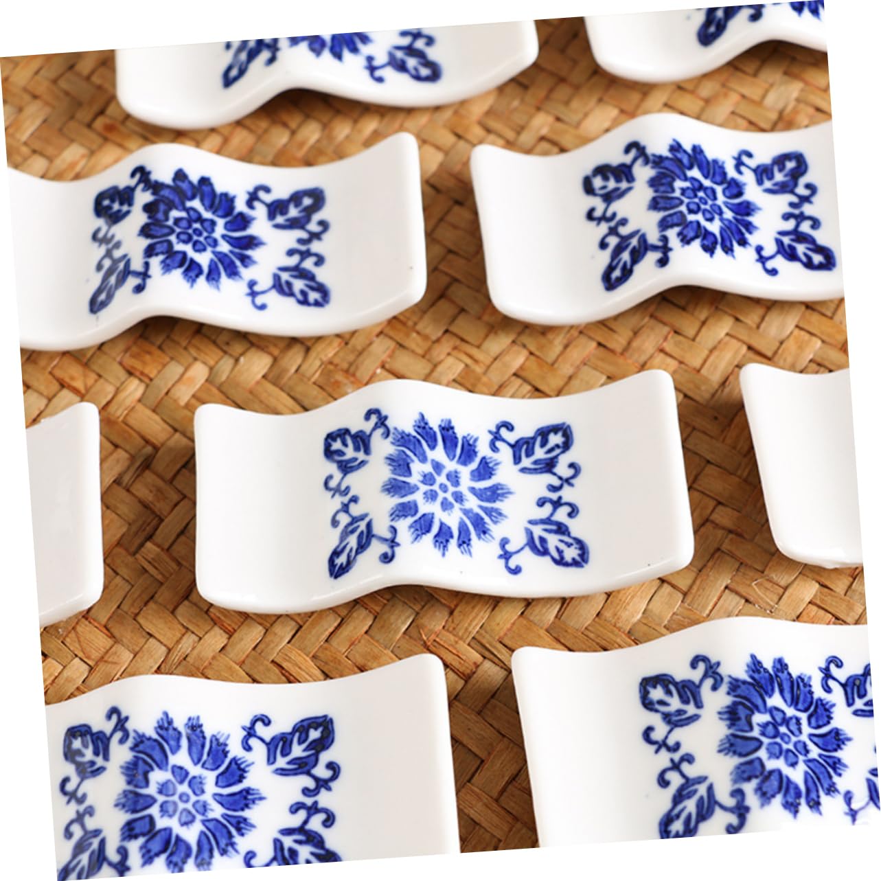 Repose-Baguettes, Supports à Baguettes en céramique Multicolores, pour Table de Restaurant ou de Mariage, Lot de 8, 8 x 3,5 x 1 cm
