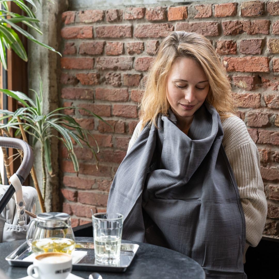 doomoo MOM'N Play Tetra Grey Breastfeeding Cape - Image 4