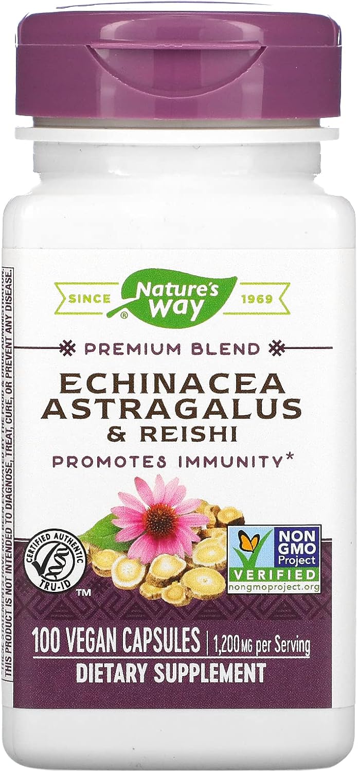 Nature’s Way Echinacea Astragalus & Reishi, Immune Support*, 100 Capsules