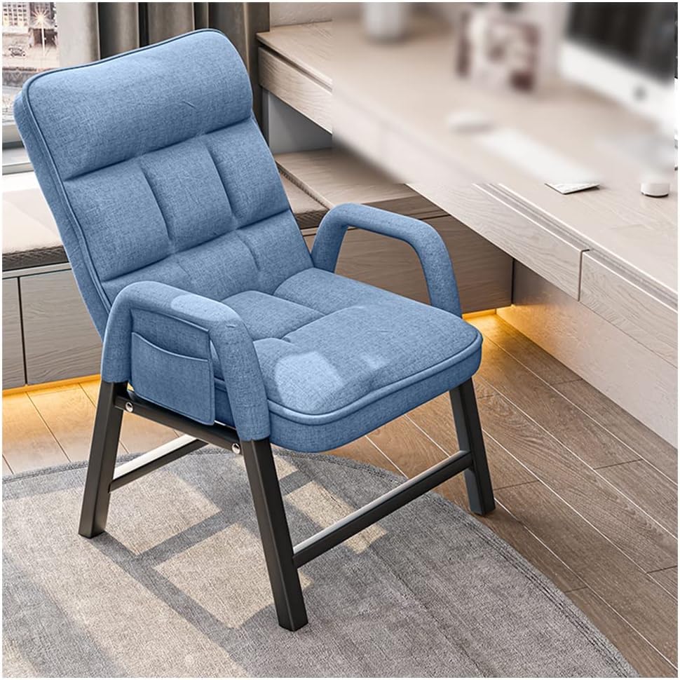 Nursery Rocking Chair,Lazy Chair Indoor - Contemporary Lounge Chair with Armrests and Two Side Pockets | Upholstered Single Steel Frame Sofa Chair for Adults in Bedroom, ，Yellow a
