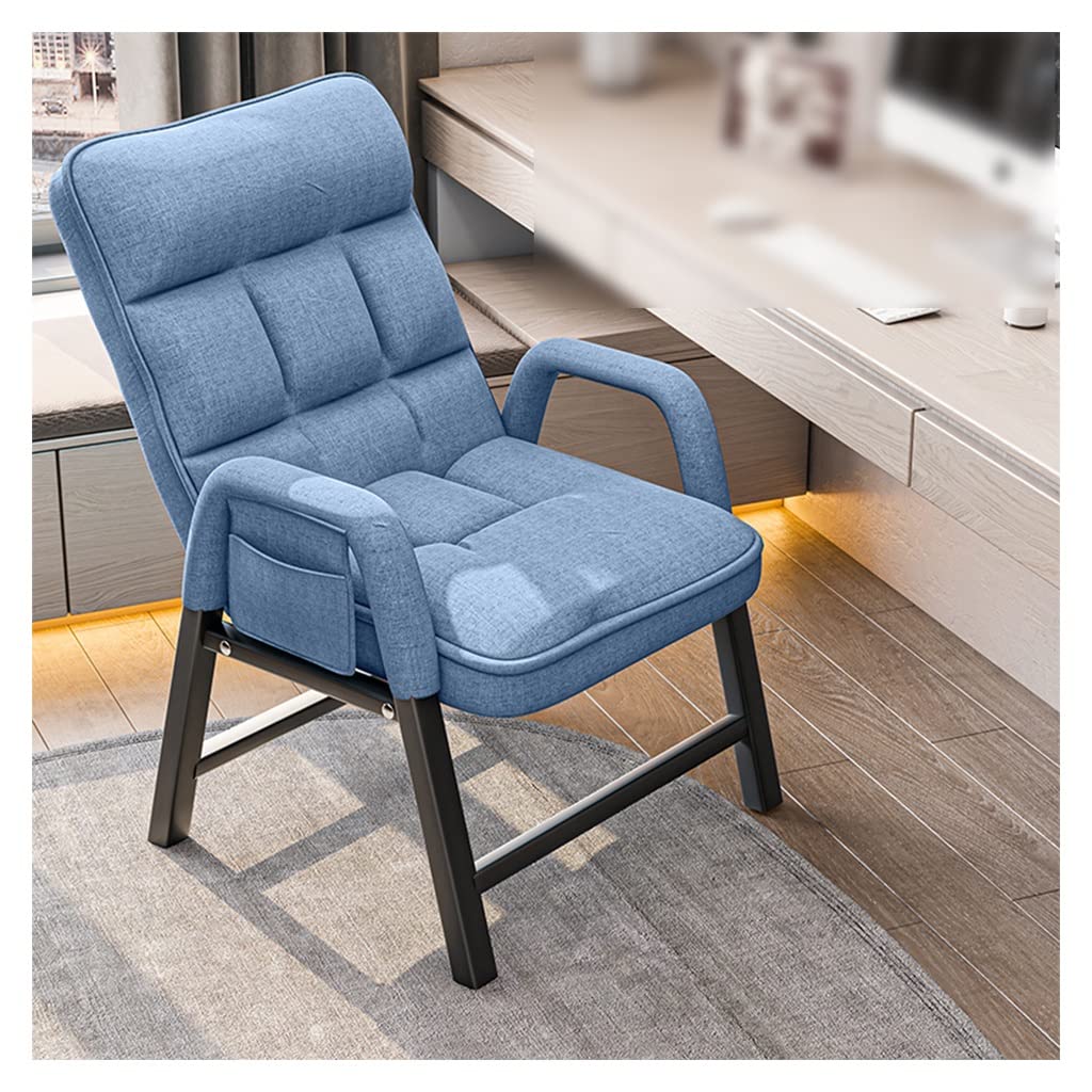 Silla mecedora tapizada de madera con cojín extraíble, silla contemporánea para ocio en interiores
