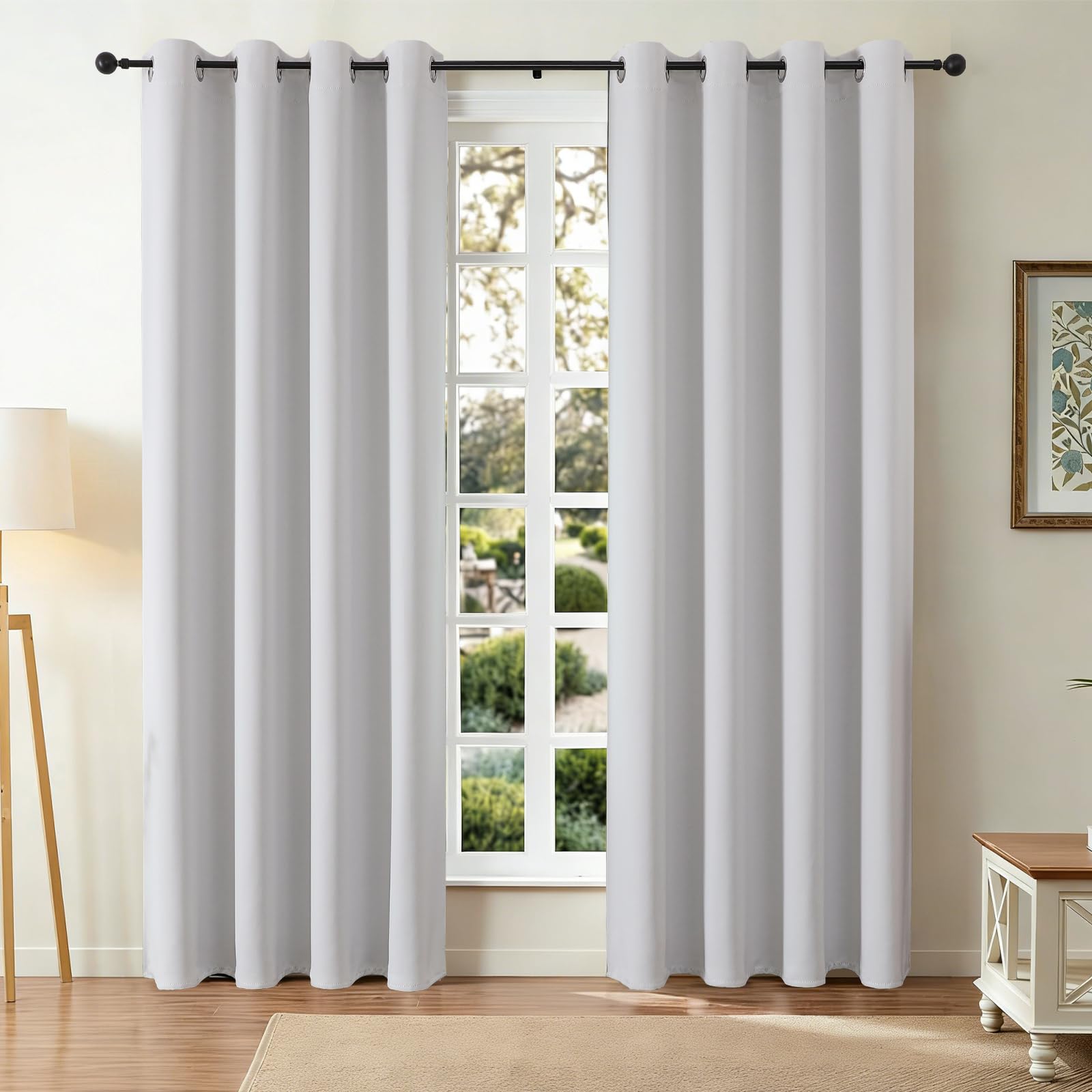 CUCRAF Rideau Occultant Lot de 1 Panneaux H175 x B140 cm Thermiques Isolant Anti Froid et Chaleur pour Chambre Salon Cuisine