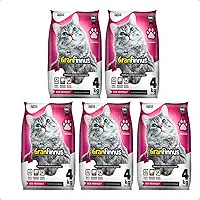 Kit 5 Areia Higiênica Sanitária Granfinnus Grãos Finos Para Gatos 4kg Premium Natural Argila