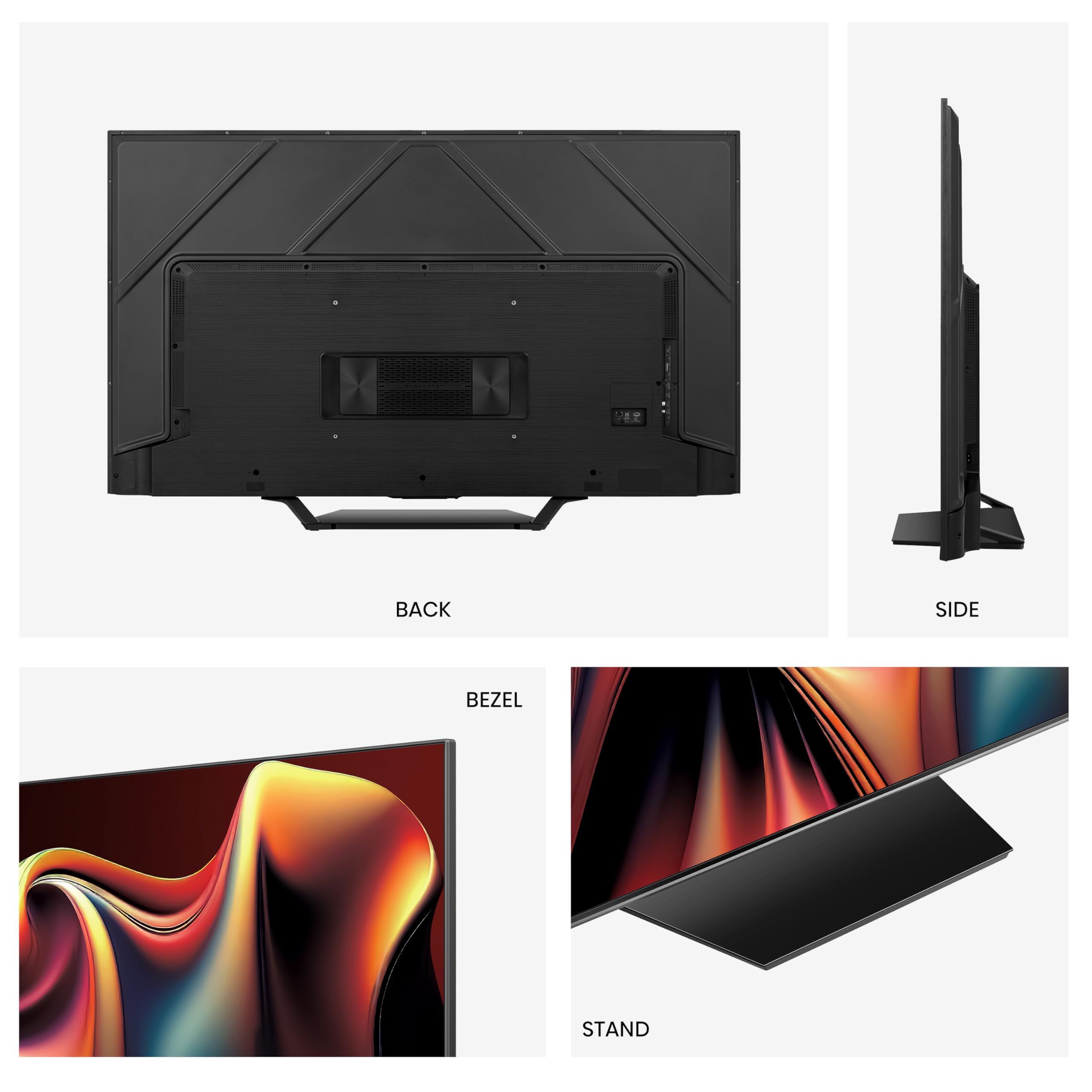 Hisense 85U7NQ 215cm (85 Zoll) Fernseher, 4K Mini LED ULED HDR Smart TV, Quantum Dot, 120Hz/ 144Hz VRR, HDMI 2.1, Game Mode Pro, Dolby Vision IQ & Atmos, Bluetooth, Alexa Built-in, Anthrazit, [2024]