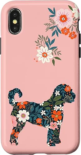 Miniatura 7 de Silueta de perro floral para iPhone 12 Pro Max para Labradoodle o Gooldendoodle Mom Case